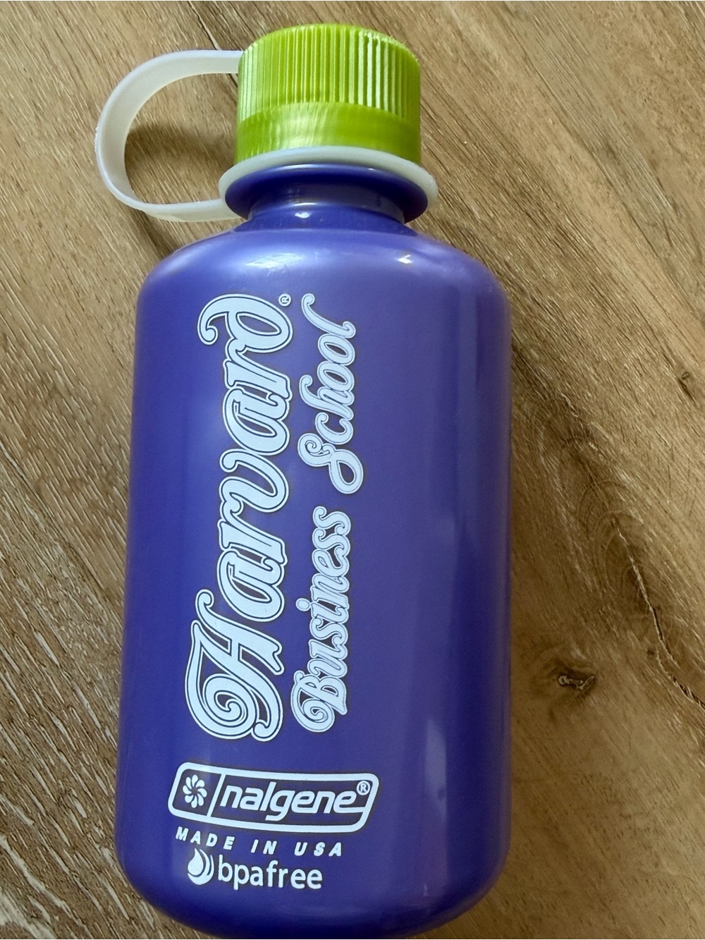 Purple Water Bottle with Lime Cap - Harward Business School Edition 16oz